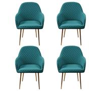 Dining Room Chairs with Armrests, High Elasticity Curved Back Chair Cover for Kitchen and Home Office Decor - Beige