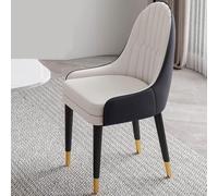 Dining Room Chairs with Cushion Back, Leather Stool, Nordic Wooden Leg, Modern Light Luxury Design, Comfortable Seating for Dining Table
