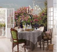 Komar 8-936 368 x 254 cm Rose Garden Flower Floral Summer Wallpaper Mural - Pink (Pack of 8)