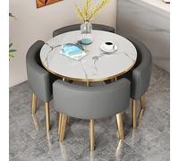 Dining Room Table and Chairs Set for 4,Office Reception Room Club Table,Round/Square Furniture Conference Room Table,Business Negotiation Table and Chair Combination,for Kitchen,Dining Room,Dinette (