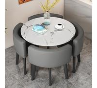 Dining Room Table and Chairs Set for 4,Office Reception Room Club Table,Round/Square Furniture Conference Room Table,Business Negotiation Table and Chair Combination,for Kitchen,Dining Room,Dinette (