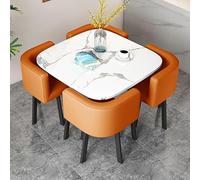 Dining Room Table and Chairs Set for 4 - Round/Square Conference Table for Office Kitchen Business Negotiation Furniture Reception Room