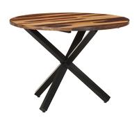 Vidaxl Dining Table Round 100X100X75 Cm Rough Mango Wood
