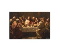 Dining Room The Last Supper Wall Art, Jesus Christ Christian Religious Canvas Poster for Bedroom Home Decor 24x36inch(60x90cm)