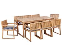 Dining Set 8 Seater Wood Navy Blue SASSARI II