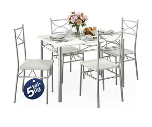 Dining Set Paul 5Pcs White