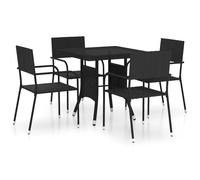 Dining Set Poly Rattan Anthracite/Black Multi Models Multi Quantities vidaXL
