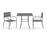 Dining Set Poly Rattan Anthracite/Black Multi Models Multi Quantities vidaXL