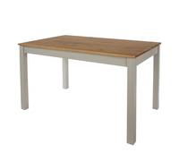 Dining Table 120cm Grey Antique Waxed Solid Pine Traditional Square Legs