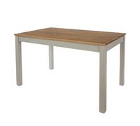 Dining Table 120cm Solid Pine Grey Wooden Living Home Kitchen Furniture Modern