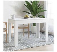 Dining Table 120x60x76cm White Engineered Wood Minimalist Kitchen Table Compact
