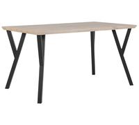Beliani Dining Table BRAVO Light Brown 140 cm 80 cm