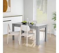 Dining Table 140x74.5x76 cm Engineered Wood Concrete Grey Smoked Oak SturdyLegs