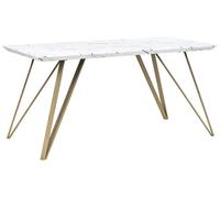 Dining Table MOLDEN Marble/ Gold 150 cm 80 cm