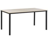 Beliani Dining Table Hockley Light Brown 150 Cm 90 Cm