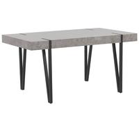 Beliani Dining Table Adena Grey Concrete Effect 150 Cm 90 Cm