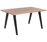 Dining Table 150 x 90 cm Light Wood and Black LENISTER