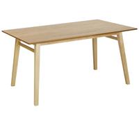 Beliani Dining Table Varley Natural Ash Wood 150 Cm 90 Cm