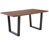 Dining Table AUSTIN Dark Walnut 160 cm 90 cm