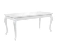 Dining Table 179x89x81cm High Gloss White Kitchen Dinner Furniture vidaXL