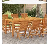 Dining table 180x90cm Solid Acacia Wood Brown Rustic Outdoor Patio Dining Large