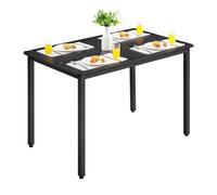 Dining Table 70 x 110 x 75 cm, Ebony Black + Ink Black
