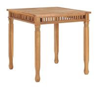 Dining Table 80x80x80 cm Solid Teak Wood Natural Outdoor Garden Patio -Weathered