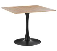 Dining Table 90 x 90 cm Light Wood with Black BOCA