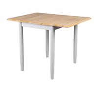 Dining Table Altona Rectangle Extendable Drop Leaf Grey/Oak 76x61-97cm