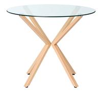 Beliani Dining Table ALTURA Transparent 90 cm 90 cm