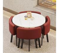 Dining Table and Bench Set for 4Compact Kitchen Dining Table with 4 Chairs SpaceSaving Furniture for Small Spaces Modern Dining Room Set