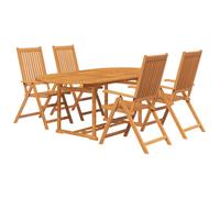 vidaXL 5 Piece Garden Dining Set Solid Wood Acacia