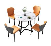 Dining Table and Chair Set for Small Spaces, Compact Round Table with Seating for Four, Ideal for Home Office and Conference Meetings