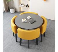 Dining Table and Chair Set - Modern Round/Square Furniture for Home and Business - Stylish for Dining Room, Balcony, Living Room, Dessert Shop, Hotel