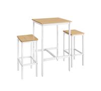 Dining Table and Chairs Set, Golden Oak and Cloud White