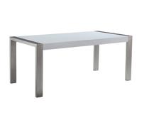 Beliani Dining Table Arctic Silver 180 Cm 90 Cm