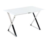Dining Table ATTICA White 120 cm 70 cm Tempered Glass