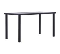 Vidaxl Dining Table Black And Concrete Grey 140X70X75 Cm Mdf, Black
