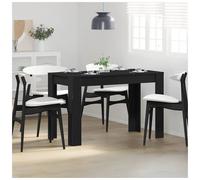 Dining Table Black Oak Engineered Wood 120x60x76 cm Modern Kitchen Compact Small