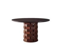 Dining Table Black Slate Round Table Home Restaurant Dining Retro Wooden Dining Room Table(150 * 150 * 75cm)