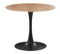 Beliani Dining Table Boca Light Ash Wood 90 Cm 90 Cm
