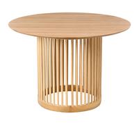 Beliani Dining Table Boyle Light Oak 110 Cm 110 Cm