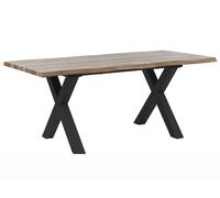 Dining Table BRONSON 90 cm 140/180 cm Dark Wood