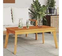 Dining Table Brown Solid Acacia Wood 100x55x45 cm Rustic Outdoor Patio Max110kg