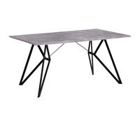 Dining Table BUSCOT Grey Concrete Effect 160 cm 90 cm