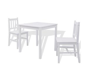 Dining Table&Chairs Set Home Furniture Pinewood White/Brown 3/5/7 Piece vidaXL