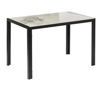 Dining Table CLARENCE White Marble 70 cm Ceramic 120 cm