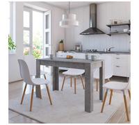 vidaXL Dining Table Concrete Grey Engineered Wood Dinner Dining Room Table