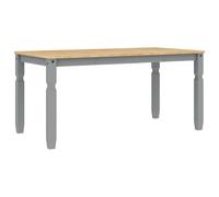 vidaXL Dining Table Dining Room Kitchen Dinner Table Grey Solid Wood Pine