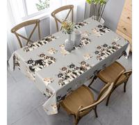 Dining Table Cover Siberian Husky Puppies Dogs Husky 137X183Cm Tablecloth Dust-Proof Rectangle Table Cloth For Holiday Banquet Wedding